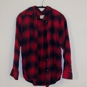 Plaid button down shirt